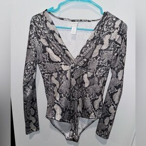 Snakeskin bodysuit